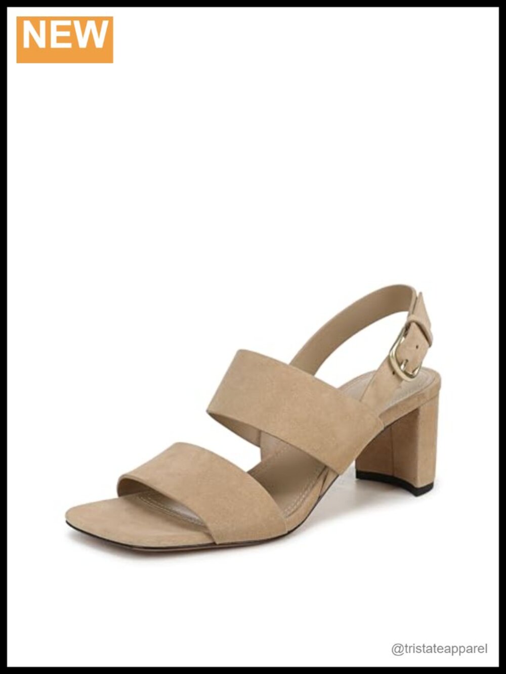 Vince Oliana Suede Block Heel Slingback Sandal